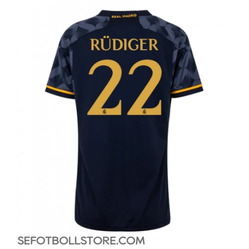 Real Madrid Antonio Rudiger #22 Replika Bortatröja Dam 2023-24 Kortärmad